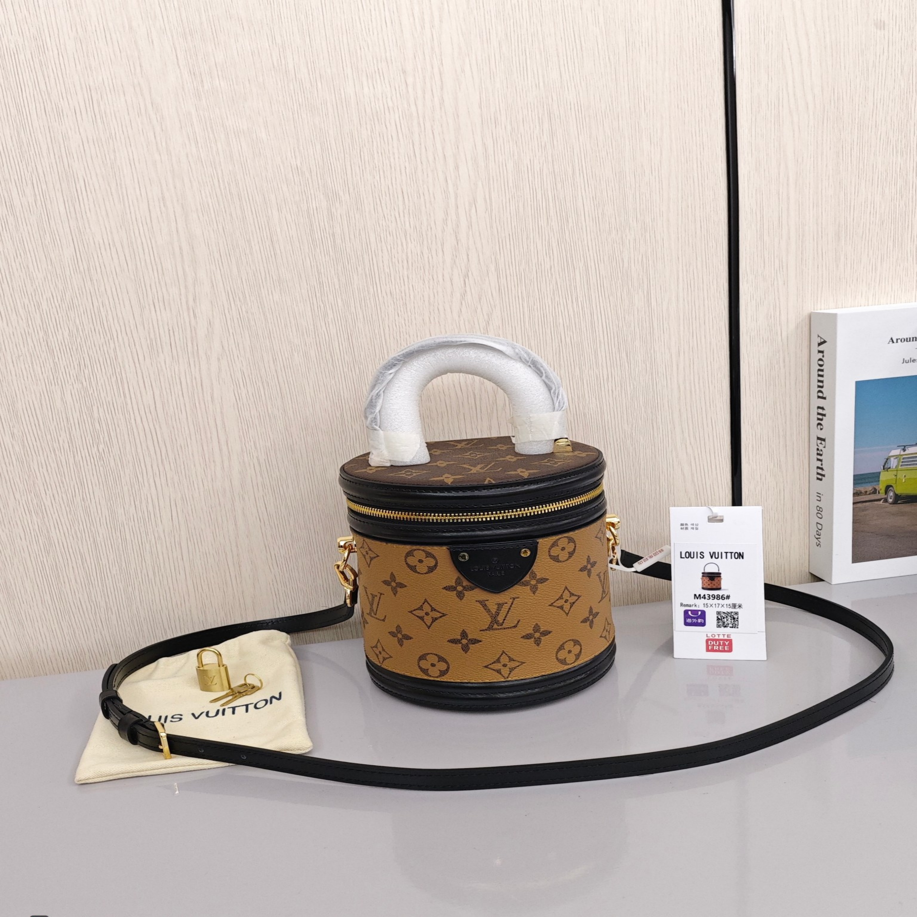 LOUIS VUITTON Cannes Small - sized Women's Handbag/Shoulder/Crossbody Bag with Monogram Canvas, Brown