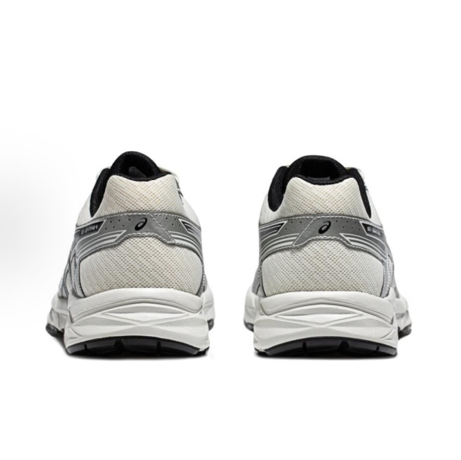Asics Gel-Contend 4 comfy synthetic leather low-top running shoes Men and women white silver