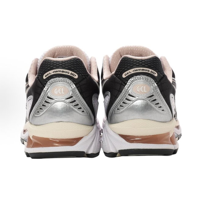 Asics GEL-Nimbus 10.1 Retro trend comfortable all-in-one anti-slip wear-resistant low-top casual running shoes for men and women the same White Black Grey