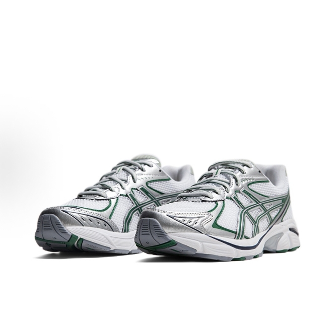 Asics GT-2160 Y2K Millenial retro all-match trend Comfortable fabric Synthetic leather Low top running shoes Men's and women's Silver Green