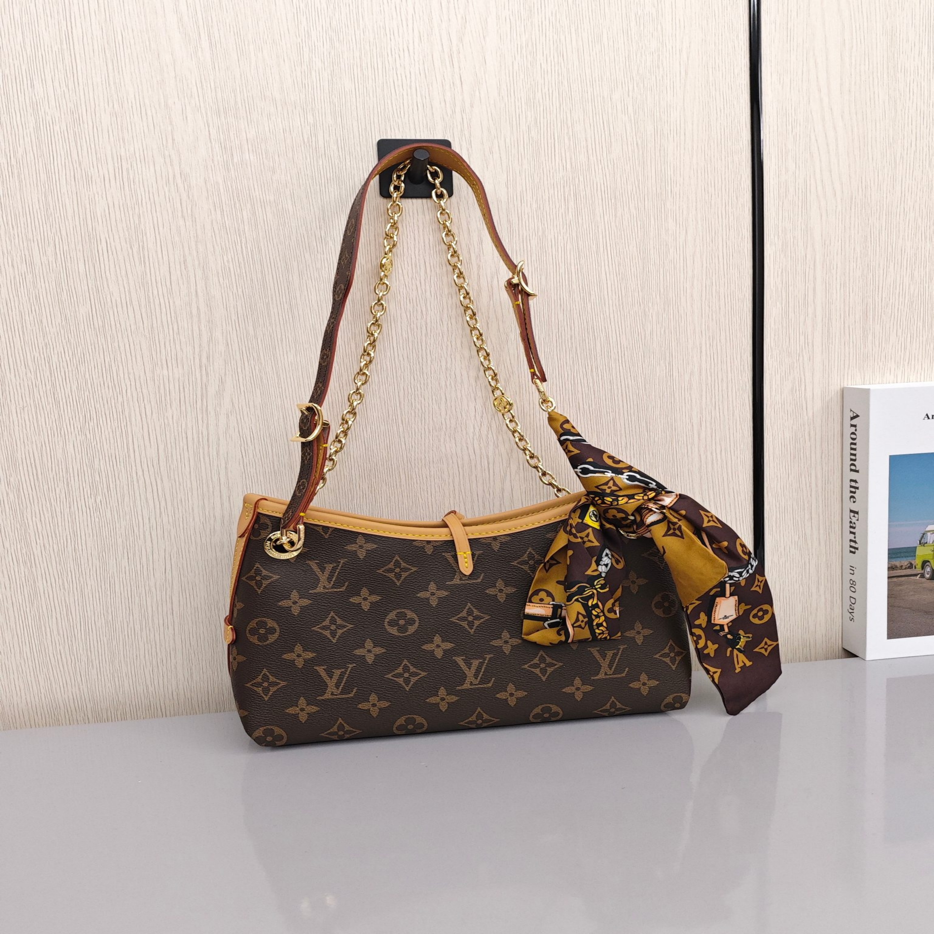 LOUIS VUITTON Carryall BB Women's Shoulder Bag with Monogram Pattern, Brown