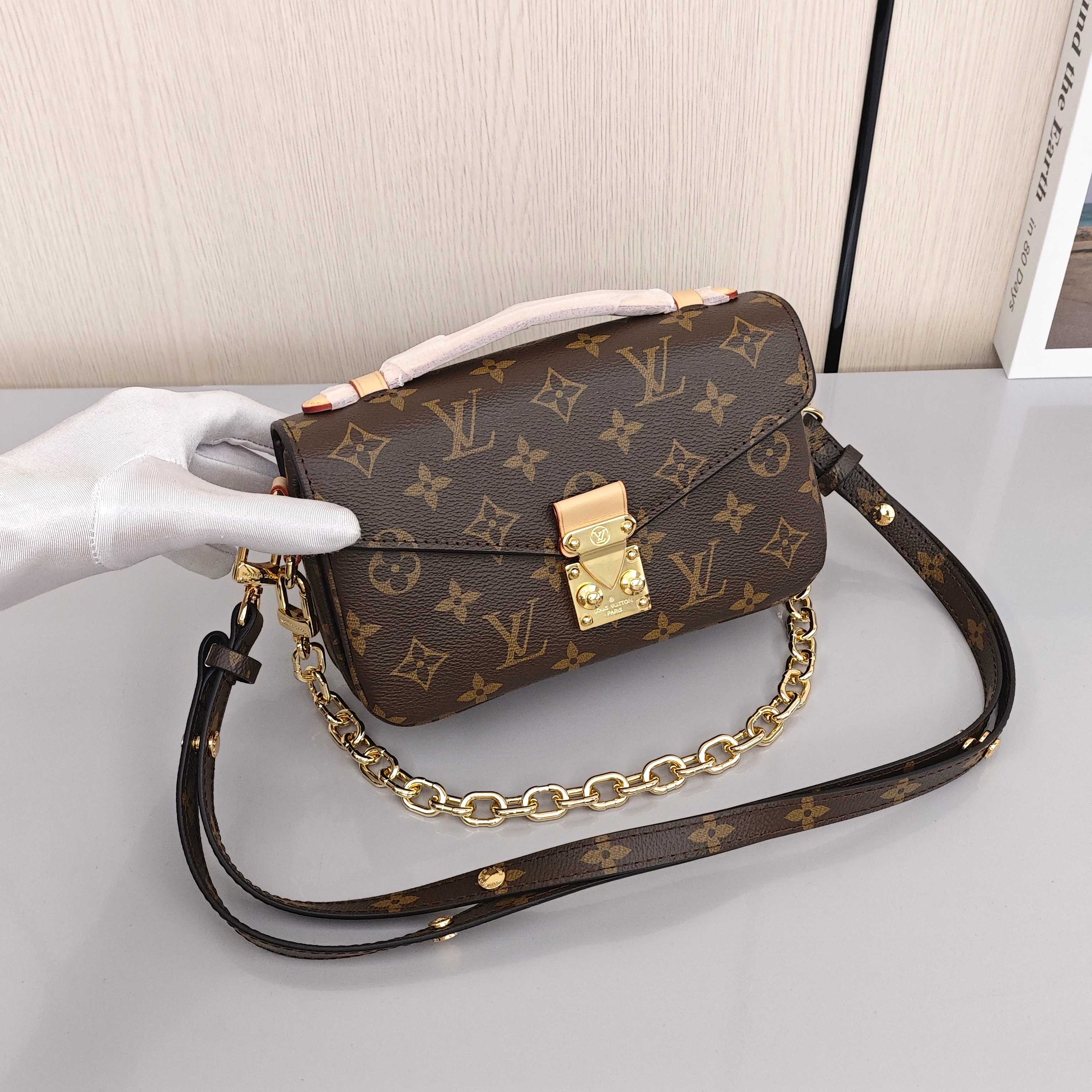 LOUIS VUITTON Speedy 20 Regular - sized Women's Handbag/Crossbody/Shoulder Bag with Monogram Canvas All - Over Print and Embroidery, Black