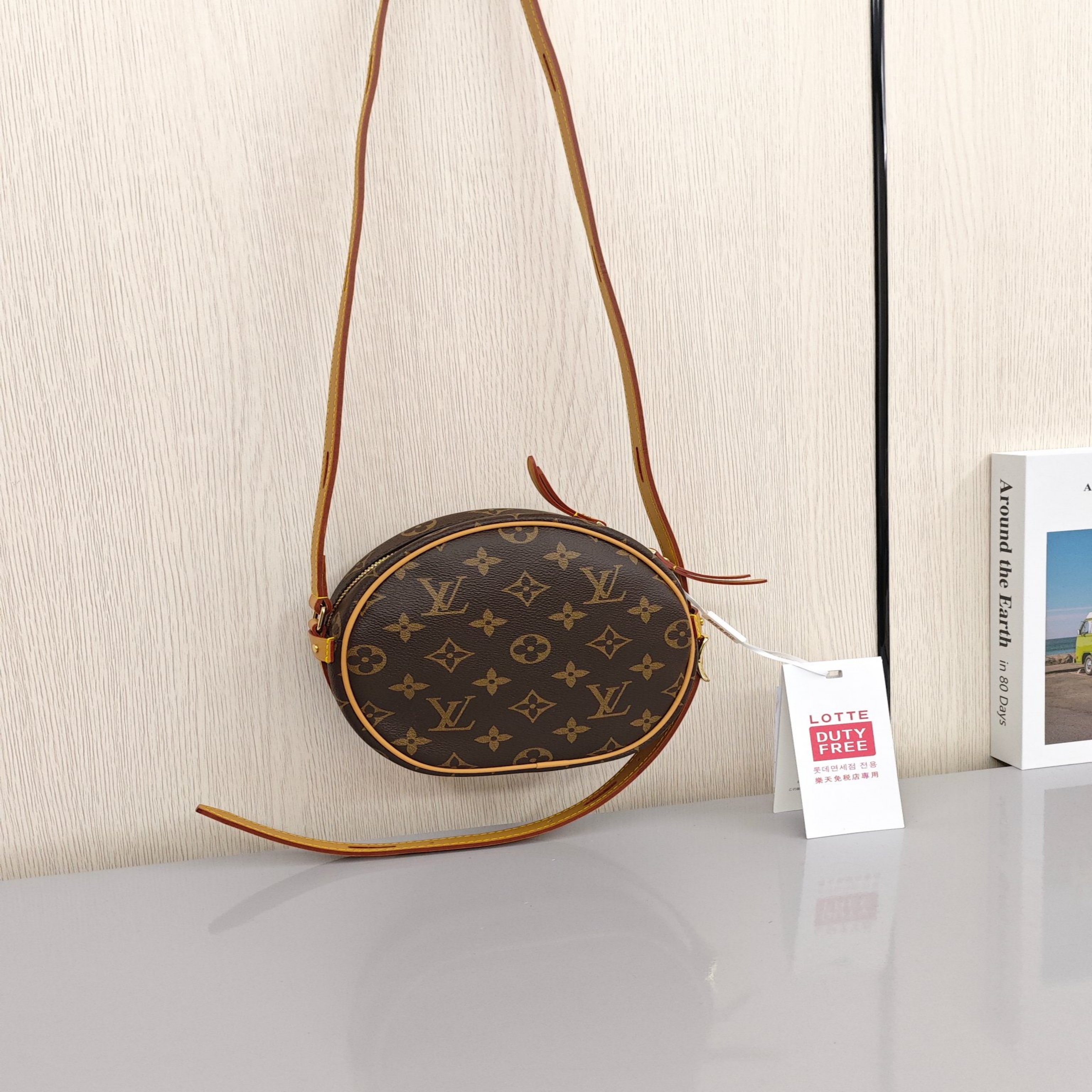 LOUIS VUITTON Boite Chapeau Souple PM Small - sized Women's Shoulder/Crossbody Bag with Monogram Canvas All - Over Print and Zipper Closure, Brown