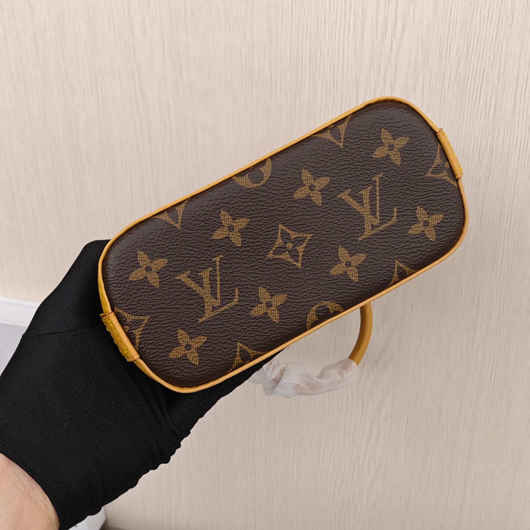 LOUIS VUITTON Alma Nano Women's Handbag/Shoulder/Crossbody Bag, Brown