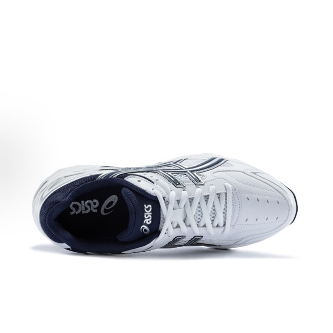 Asics Gel-170TR Comfortable fabric synthetic leather low top running shoes for men and women white dark blue