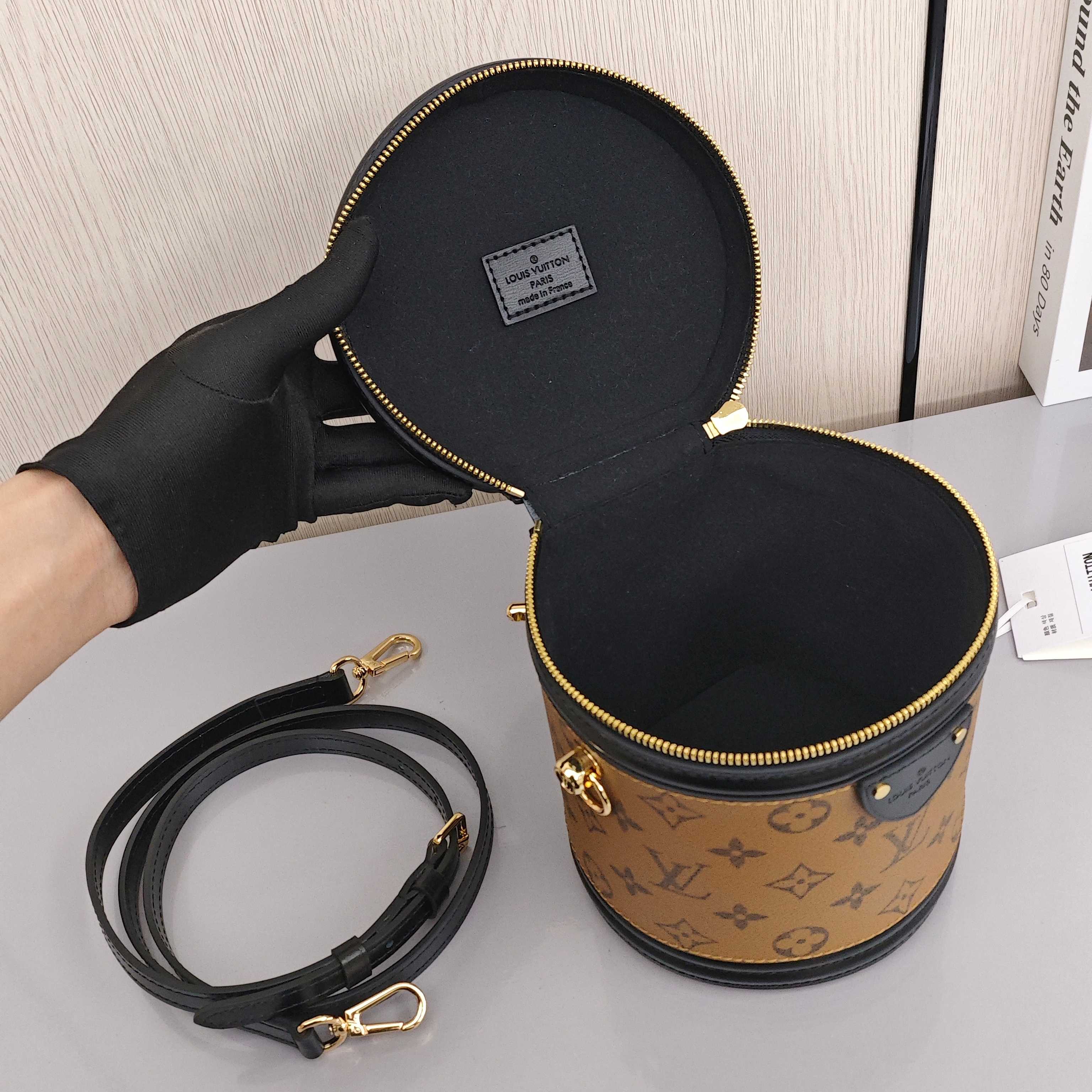 LOUIS VUITTON Cannes Small - sized Women's Handbag/Shoulder/Crossbody Bag with Monogram Canvas, Brown