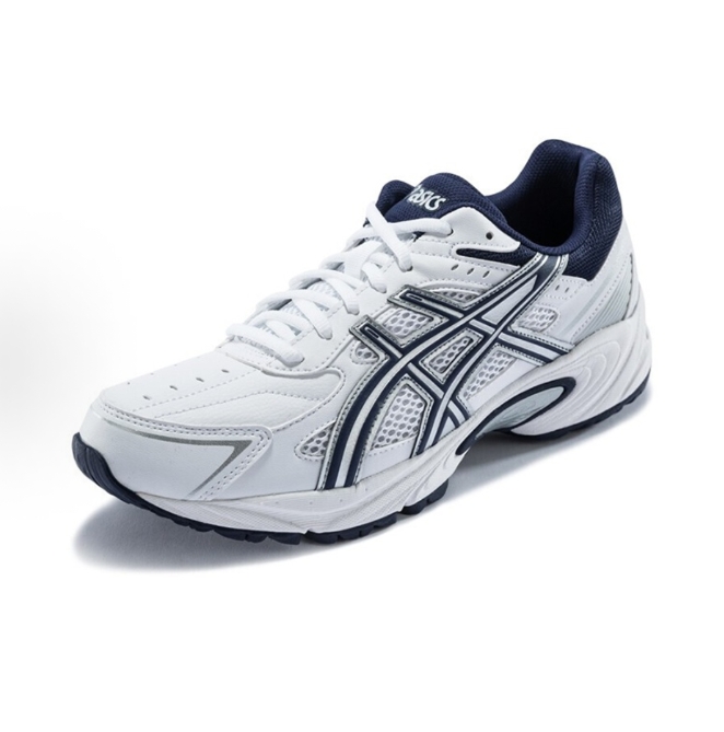 Asics Gel-170TR Comfortable fabric synthetic leather low top running shoes for men and women white dark blue