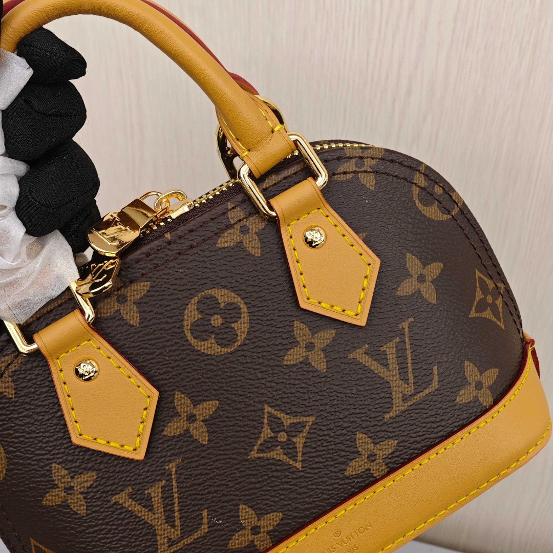 LOUIS VUITTON Alma Nano Women's Handbag/Shoulder/Crossbody Bag, Brown