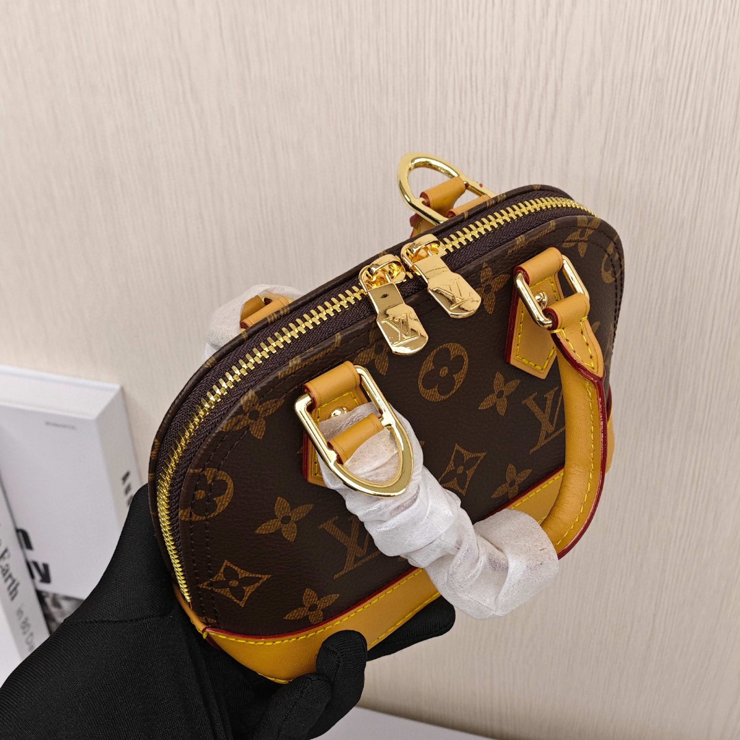 LOUIS VUITTON Alma Nano Women's Handbag/Shoulder/Crossbody Bag, Brown