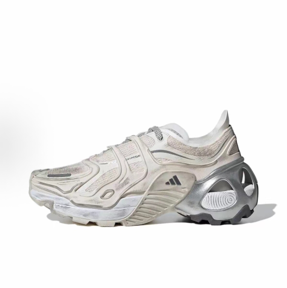 adidas Wonder Runner Pro comfortable all-in-one anti-slip wear-resistant low-top casual running shoes for men and women the same white gray