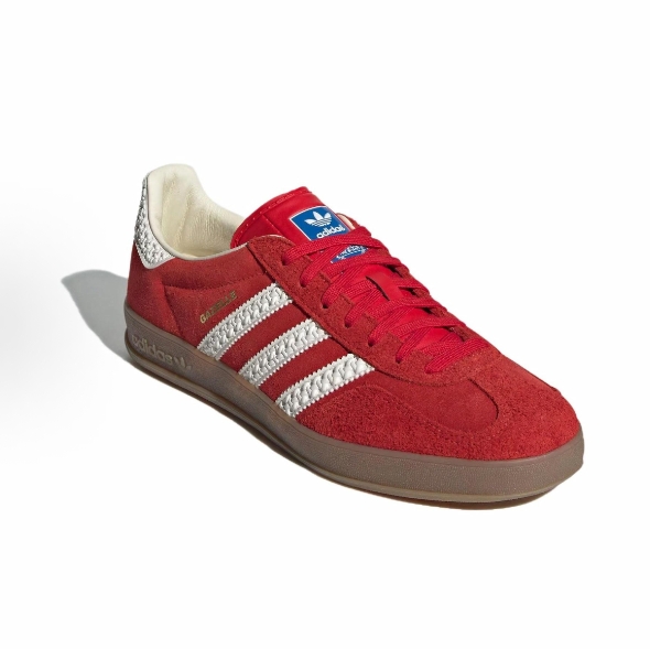 adidas originals GAZELLE INDOOR wear-resistant low-top board shoes for men and women with red and white