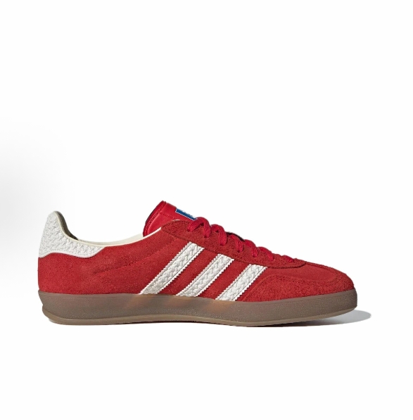 adidas originals GAZELLE INDOOR wear-resistant low-top board shoes for men and women with red and white