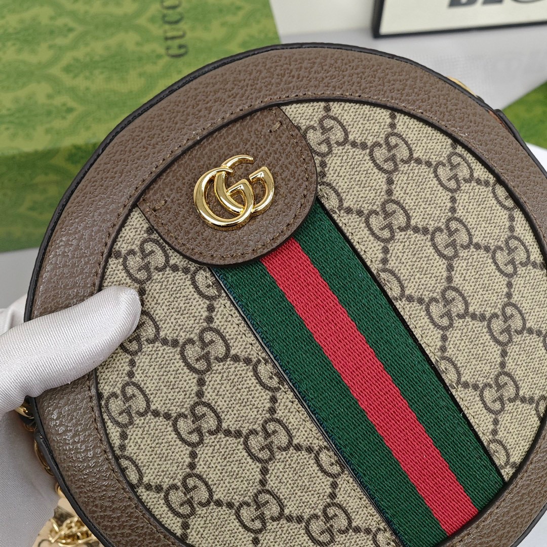 GUCCI Ophidia GG Supreme Canvas Wristlet / Coin Purse, Women's Style, Ebony Color