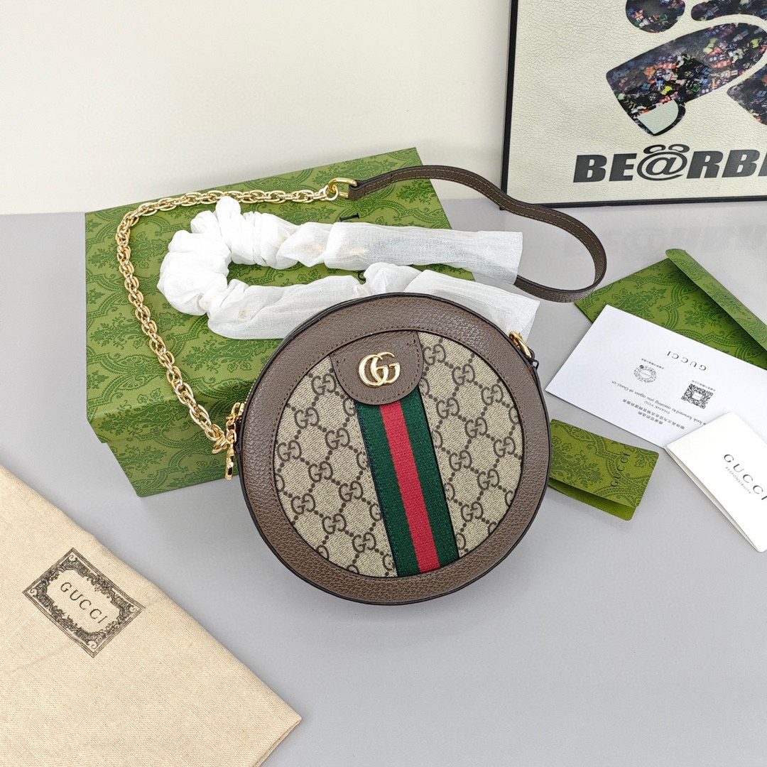 GUCCI Ophidia GG Supreme Canvas Wristlet / Coin Purse, Women's Style, Ebony Color