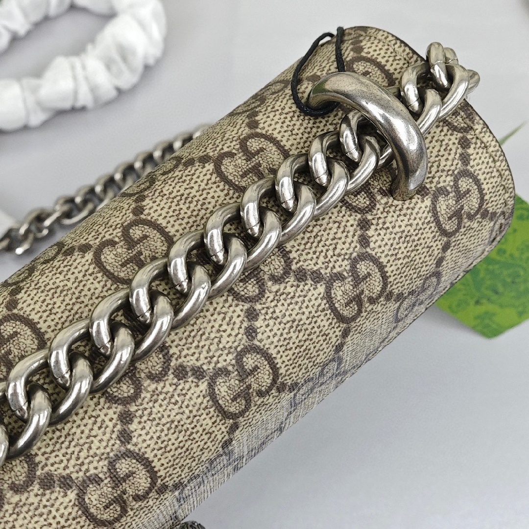 GUCCI Dionysus Monogram Full Print Canvas Flap Bag, Crossbody Bag, Women's Style