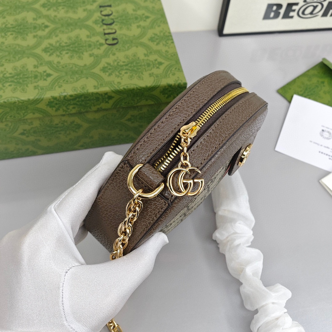 GUCCI Ophidia GG Supreme Canvas Wristlet / Coin Purse, Women's Style, Ebony Color