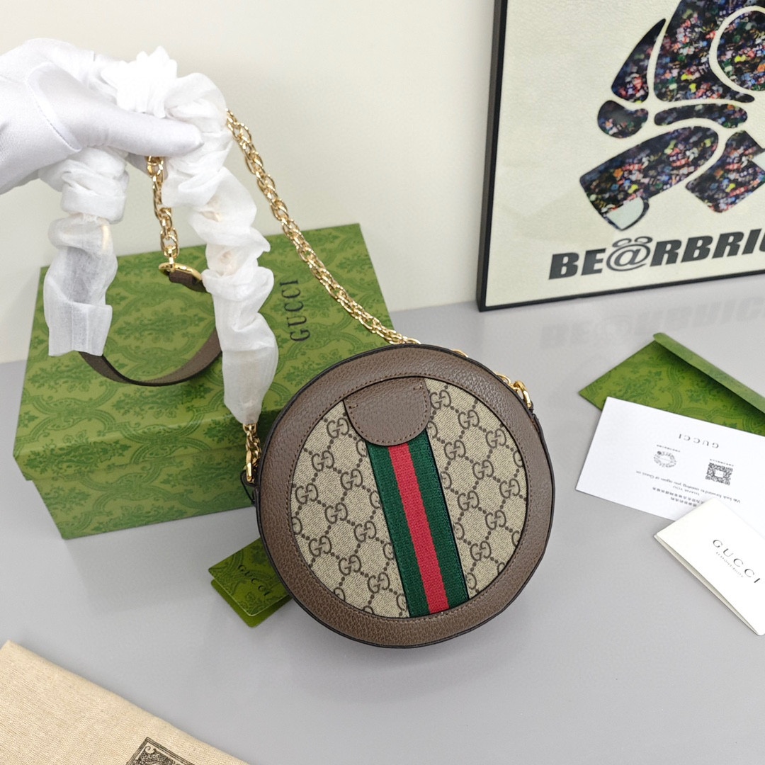 GUCCI Ophidia GG Supreme Canvas Wristlet / Coin Purse, Women's Style, Ebony Color