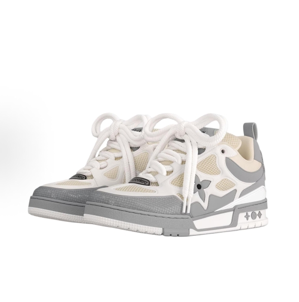 LOUIS VUITTON Skate Round toe Lace-up low-top Skate shoes for men and woman in grey