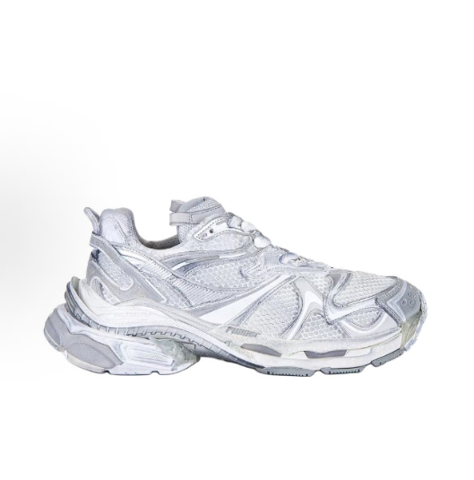 Balenciaga Runner2.0 Artificial leather round-toe lace-up low-top Dad shoes for man and woman , white