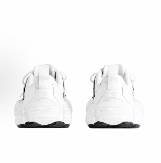 Balenciaga Monday leather round-toe lace-up low-top Casual shoes for man and Women in white