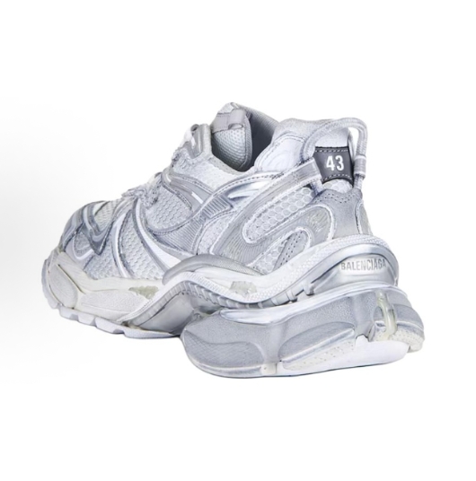 Balenciaga Runner2.0 Artificial leather round-toe lace-up low-top Dad shoes for man and woman , white