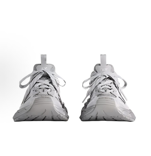 Balenciaga 3XL Round-toe lace-up low-top casual shoes for women  and man in grey