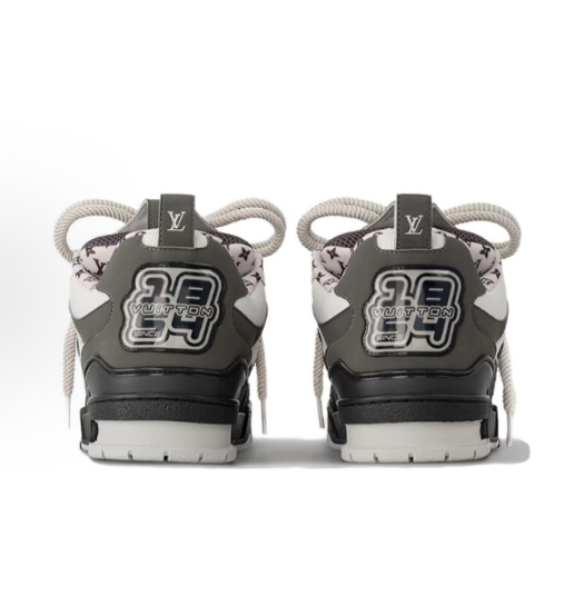 LOUIS VUITTON Skate round-toe lace-up low-top skate shoes in grey for both men and women