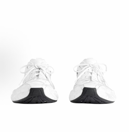Balenciaga Monday leather round-toe lace-up low-top Casual shoes for man and Women in white