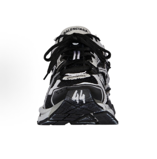 Balenciaga Runner fabric Fashion Aged low-top Dad shoes for Men and woman in black and white