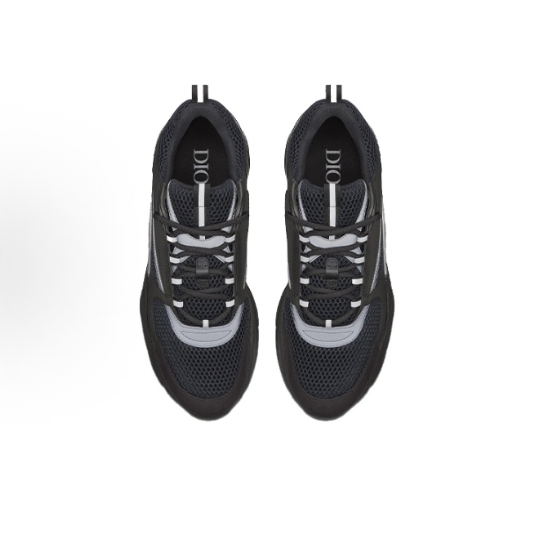 DIOR B22 Leather Textile shock-absorbing, anti-slip and durable casual shoes for men and woman in black, Global purchase