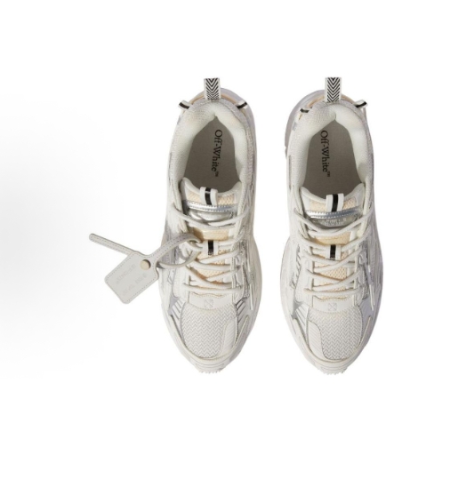 OFF-WHITE Be Right Back Round-toe lace-up low-top casual shoes for men, off-white