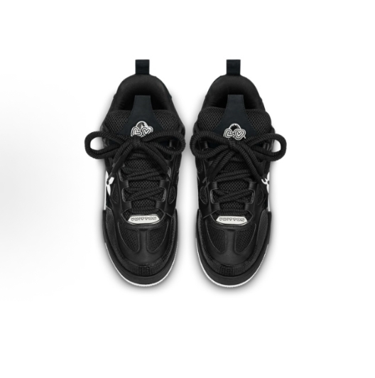 LOUIS VUITTON Skate leather lace-up low-top fashionable skate shoes for men and woman in black