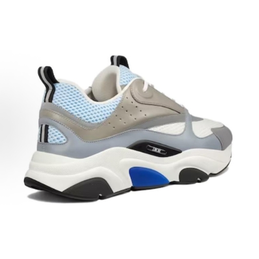 DIOR B22 leather shock-absorbing, anti-slip, wear-resistant, breathable, low-top casual shoes for men and women, white, gray and blue, Global purchase >