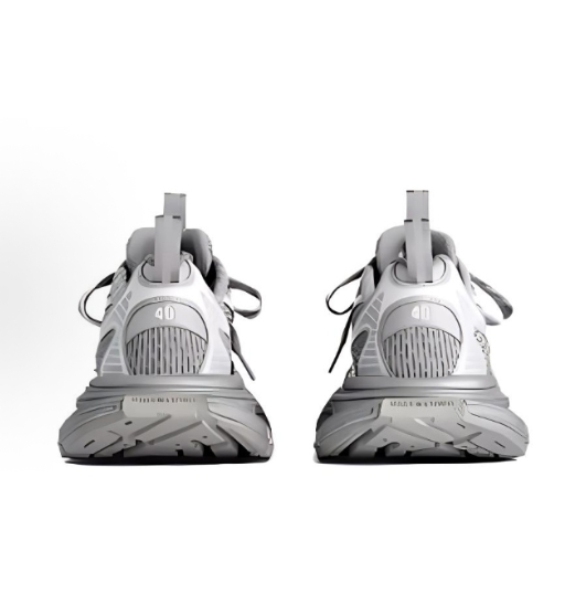 Balenciaga 3XL Round-toe lace-up low-top casual shoes for women  and man in grey