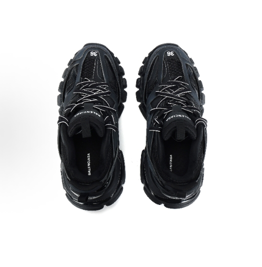 Balenciaga Track 1.0 embossed logo Black Warrior Running Sports Casual Low-top Dad Shoes for man and women Black