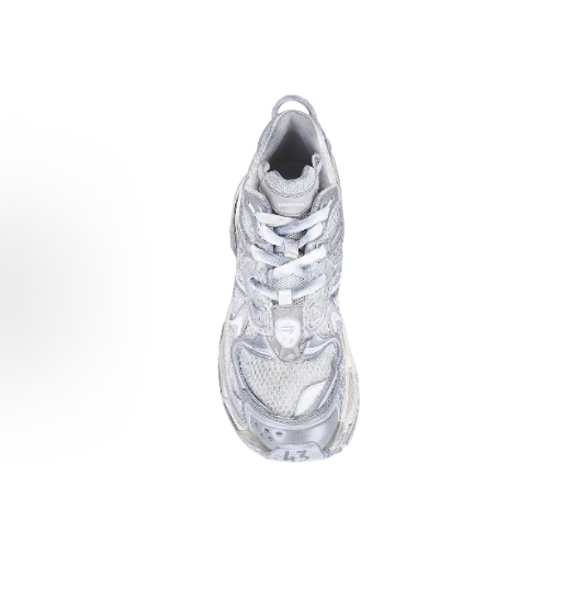 Balenciaga Runner2.0 Artificial leather round-toe lace-up low-top Dad shoes for man and woman , white