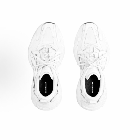 Balenciaga Monday leather round-toe lace-up low-top Casual shoes for man and Women in white