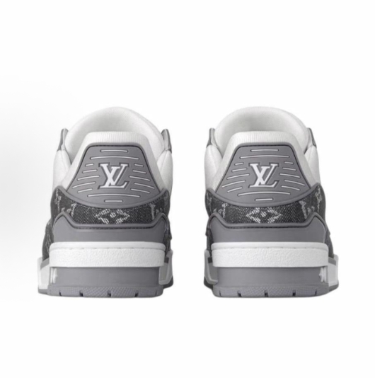 LOUIS VUITTON Trainer Calfskin Round-toe lace-up low-top sneakers for women and man in grey