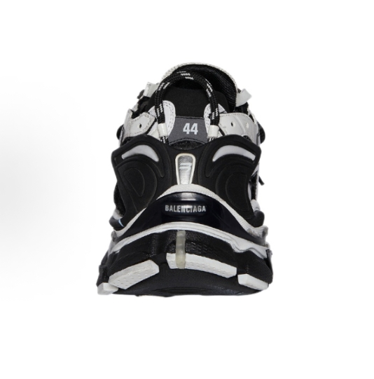 Balenciaga Runner fabric Fashion Aged low-top Dad shoes for Men and woman in black and white