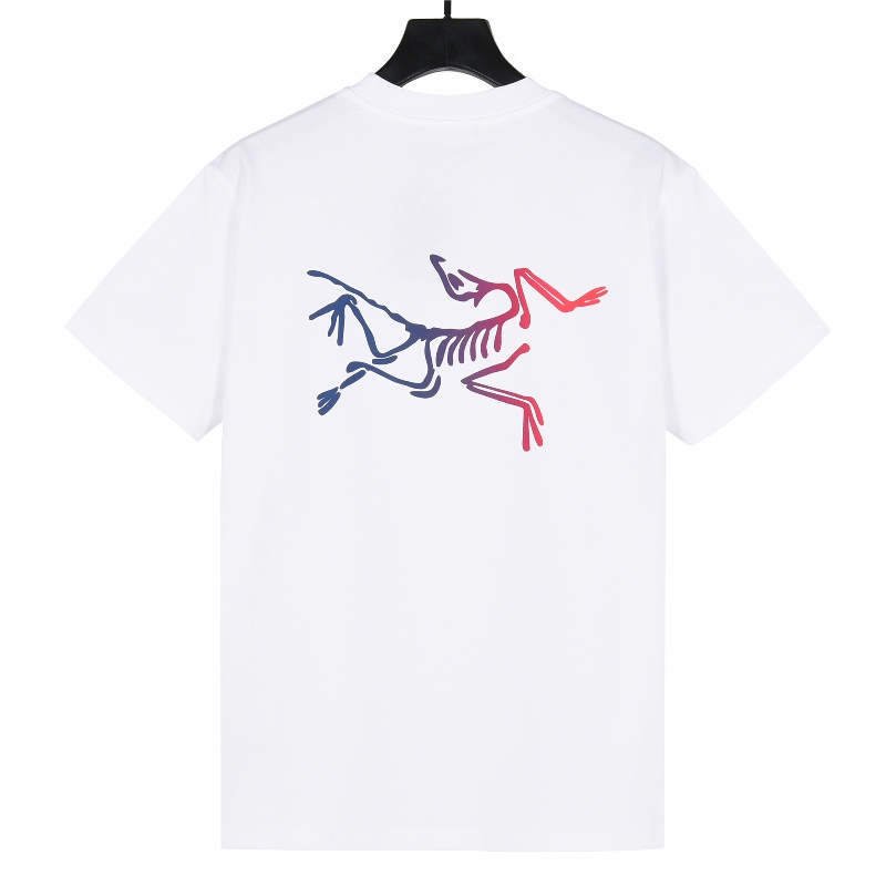 ARCTERYX 2025 Color Gradient Bird Printed Short-sleeved T-shirt with Prints on the Front and Back