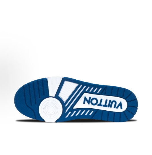 LOUIS VUITTON Trainer LV denim leather American retro Western Trendy, noble and high-end luxury distressed, anti-slip, wear-resistant low-top sneakers