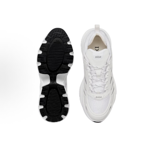 DIOR B44 Blade Round-toe lace-up running shoes for men and woman in white