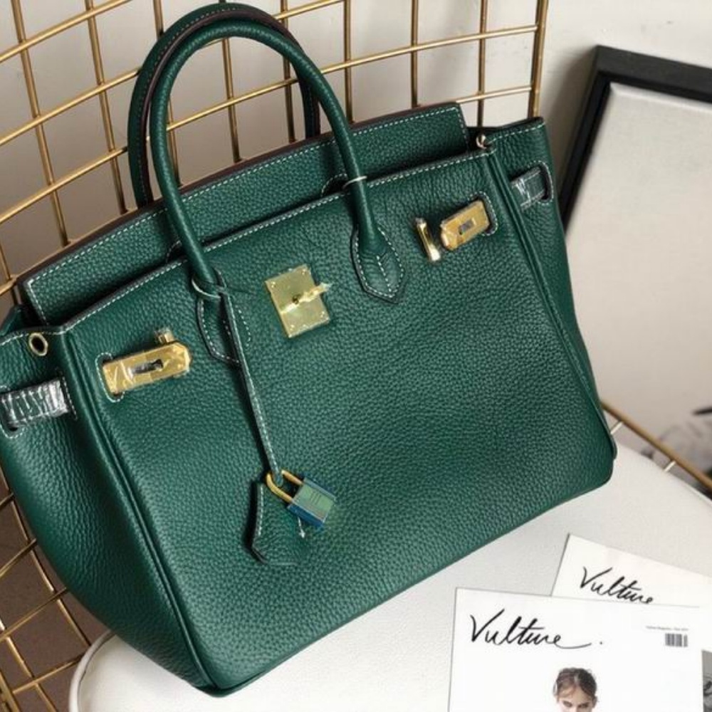 HERMES Birkin 25, Women's Style, Peacock Green
