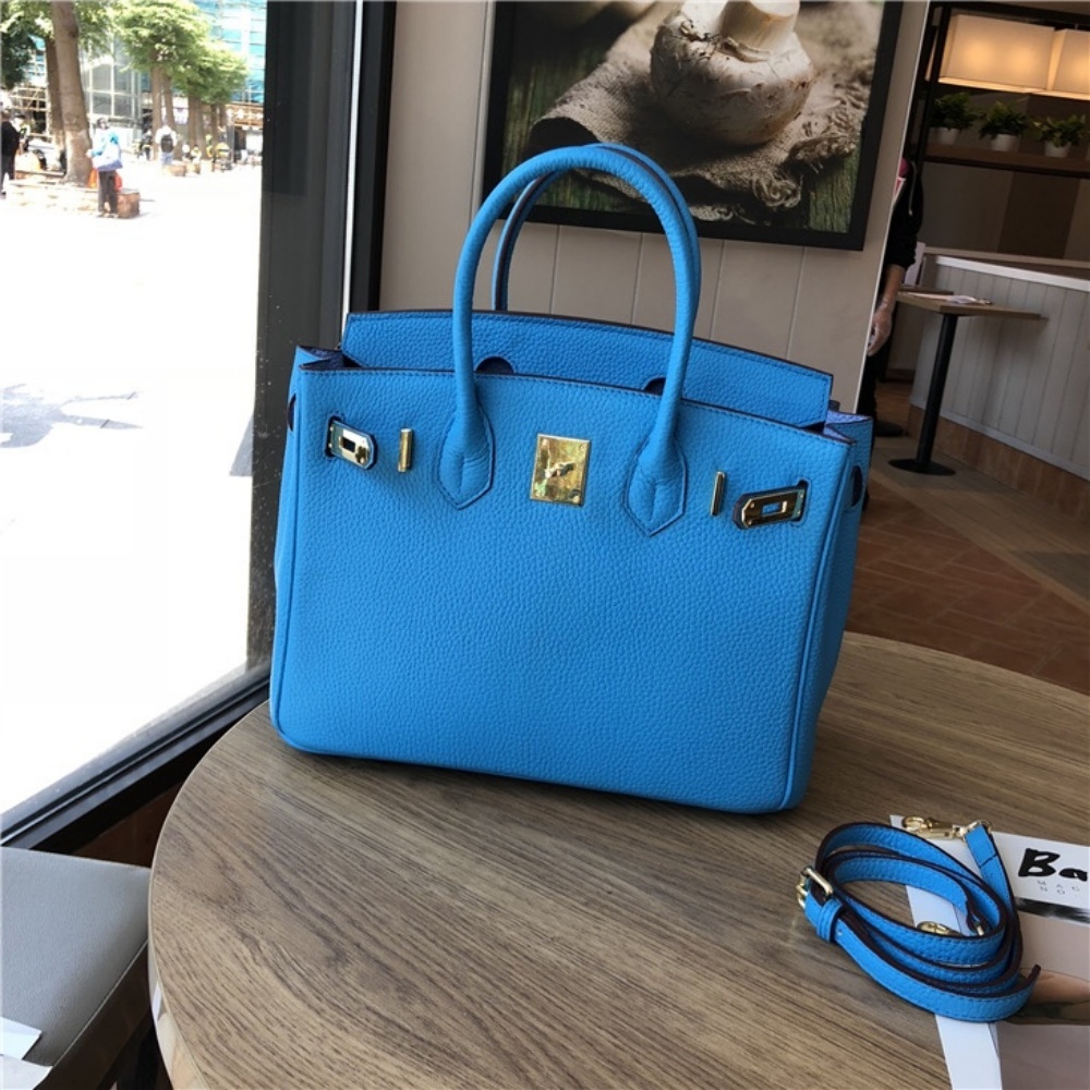 HERMES Birkin 25, Women's Style, French Blue