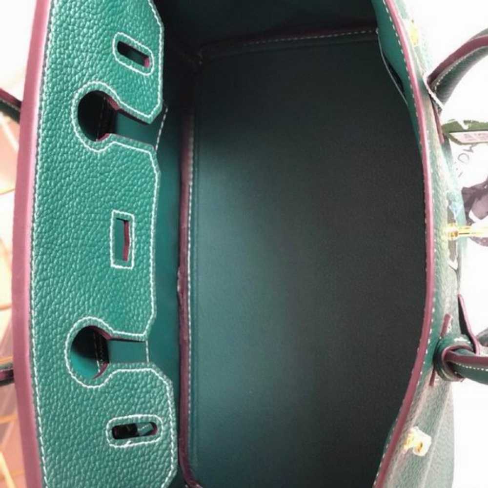 HERMES Birkin 25, Women's Style, Peacock Green