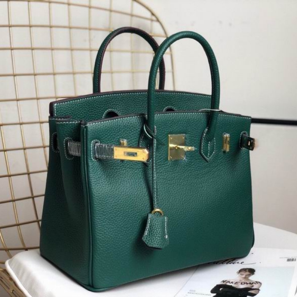 HERMES Birkin 25, Women's Style, Peacock Green