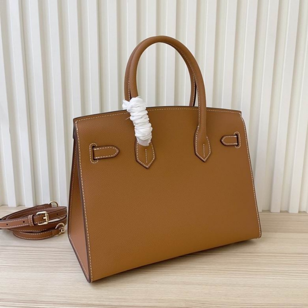 HERMES Birkin 25, Women's Style, Gold Brown
