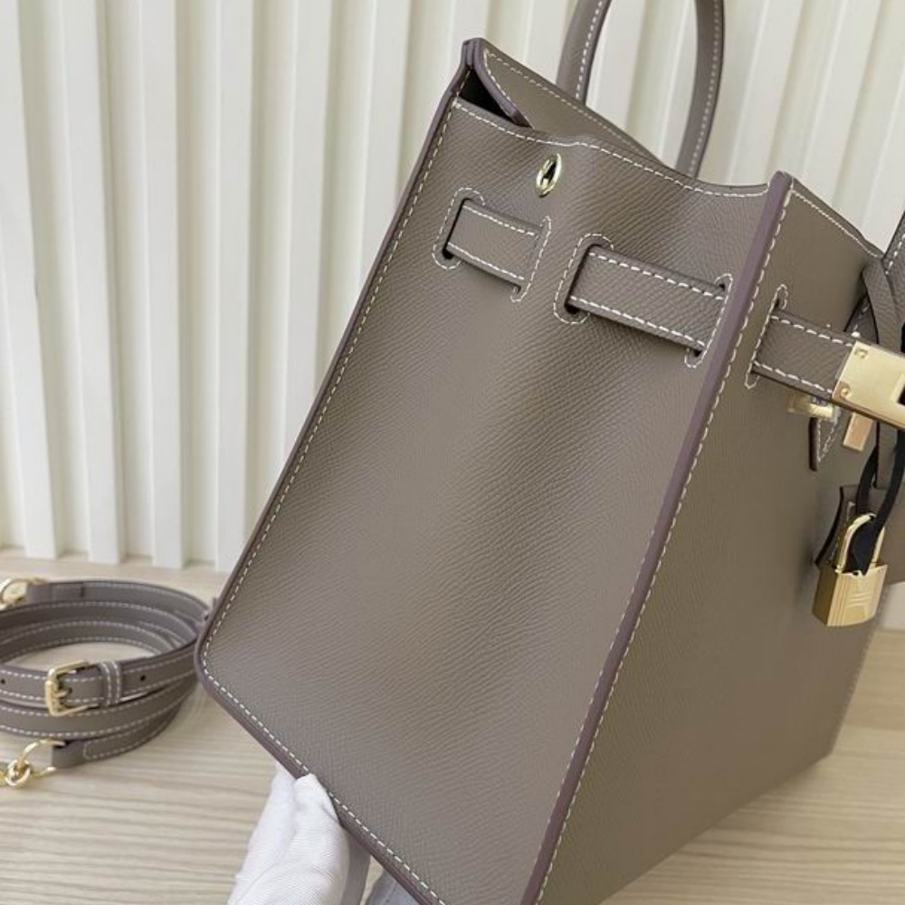 HERMES Birkin 30 Handbag, Women's Style, Elephant Grey