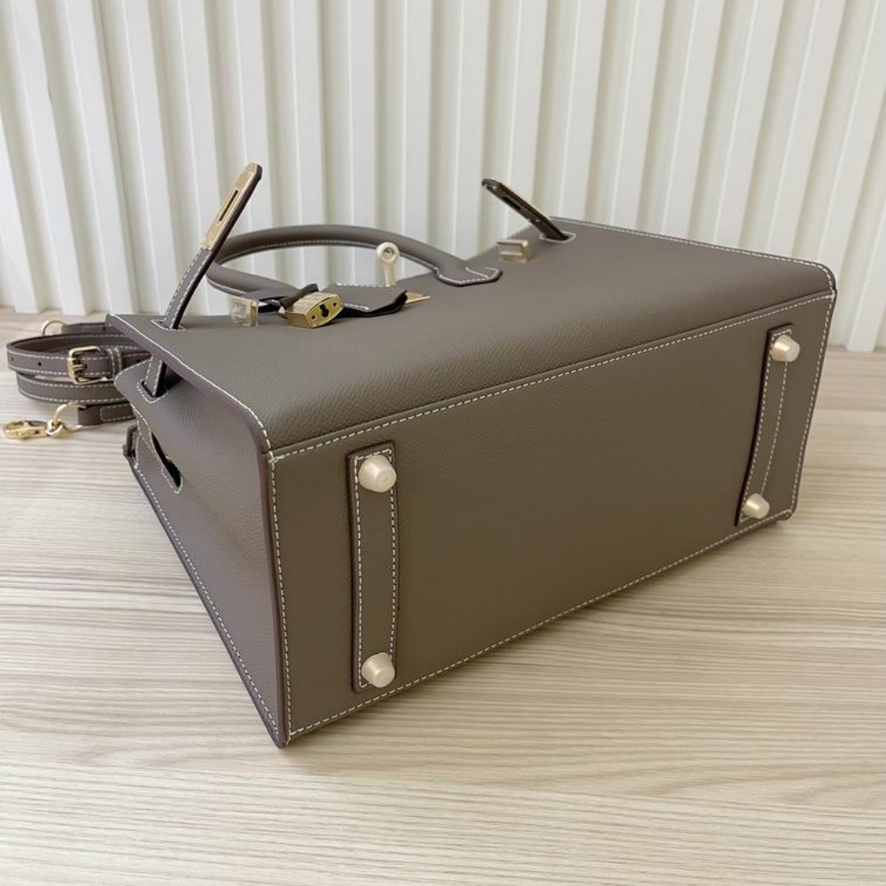 HERMES Birkin 30 Handbag, Women's Style, Elephant Grey