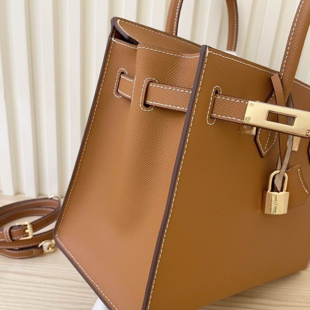 HERMES Birkin 25, Women's Style, Gold Brown